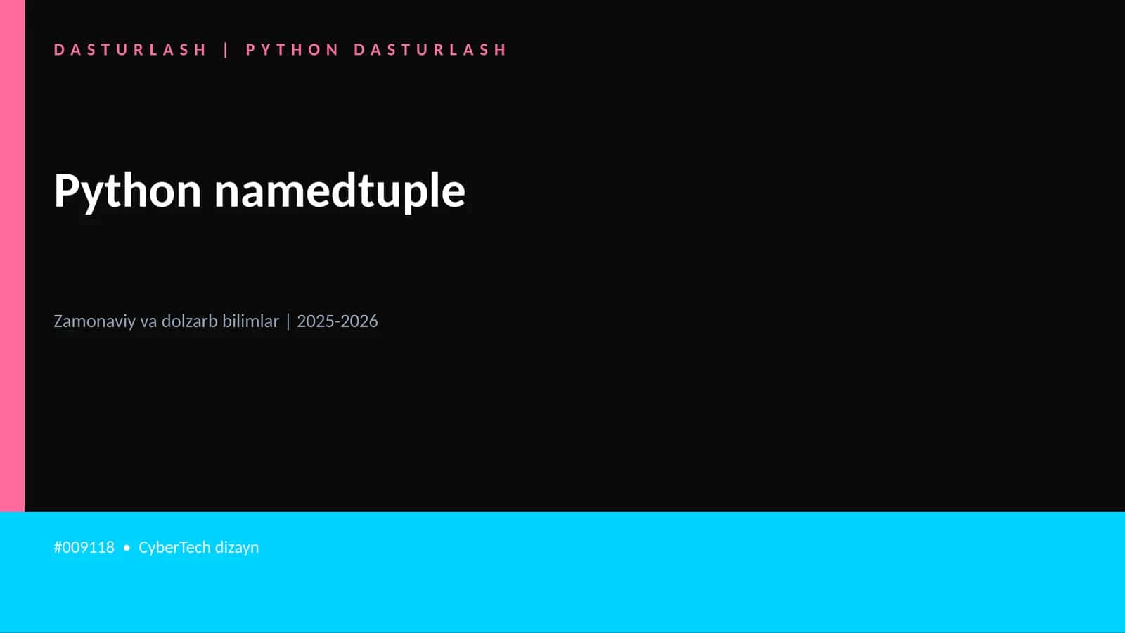 DASTURLASH | PYTHON DASTURLASH