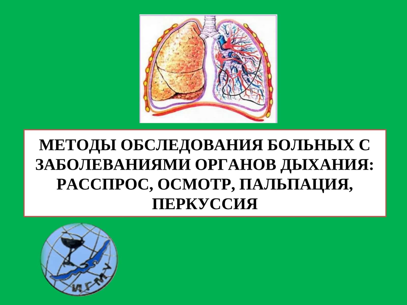 МЕТОДЫ ОБСЛЕДОВАНИЯ БОЛЬНЫХ С ЗАБОЛЕВАНИЯМИ ОРГАНОВ ДЫХАНИЯ