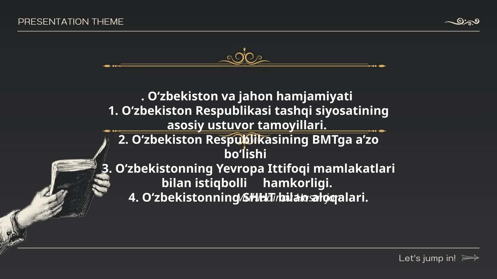 O‘zbekiston va jahon hamjamiyati