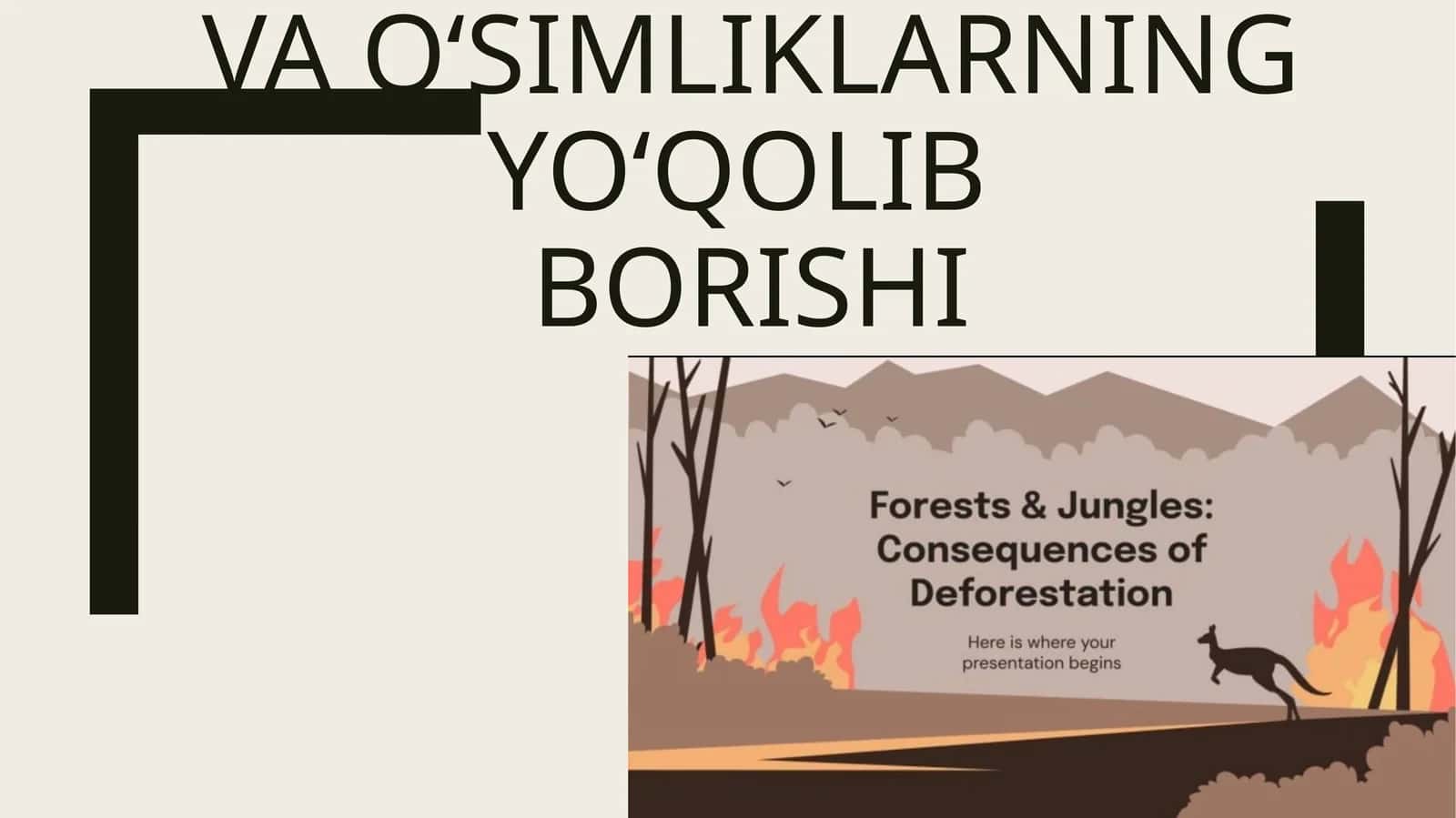 Yovvoyi hayvonlar va o‘simliklarning yo‘qolibborishi