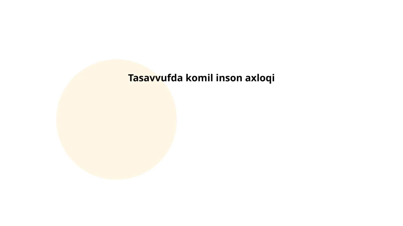 Tasavvufda komil inson axloqi