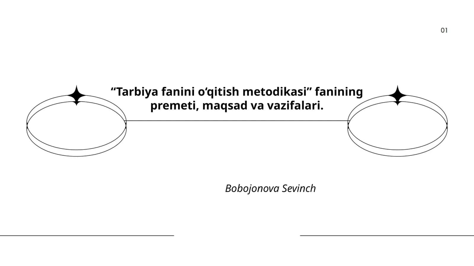Tarbiya fanini o'qitish metodikasi