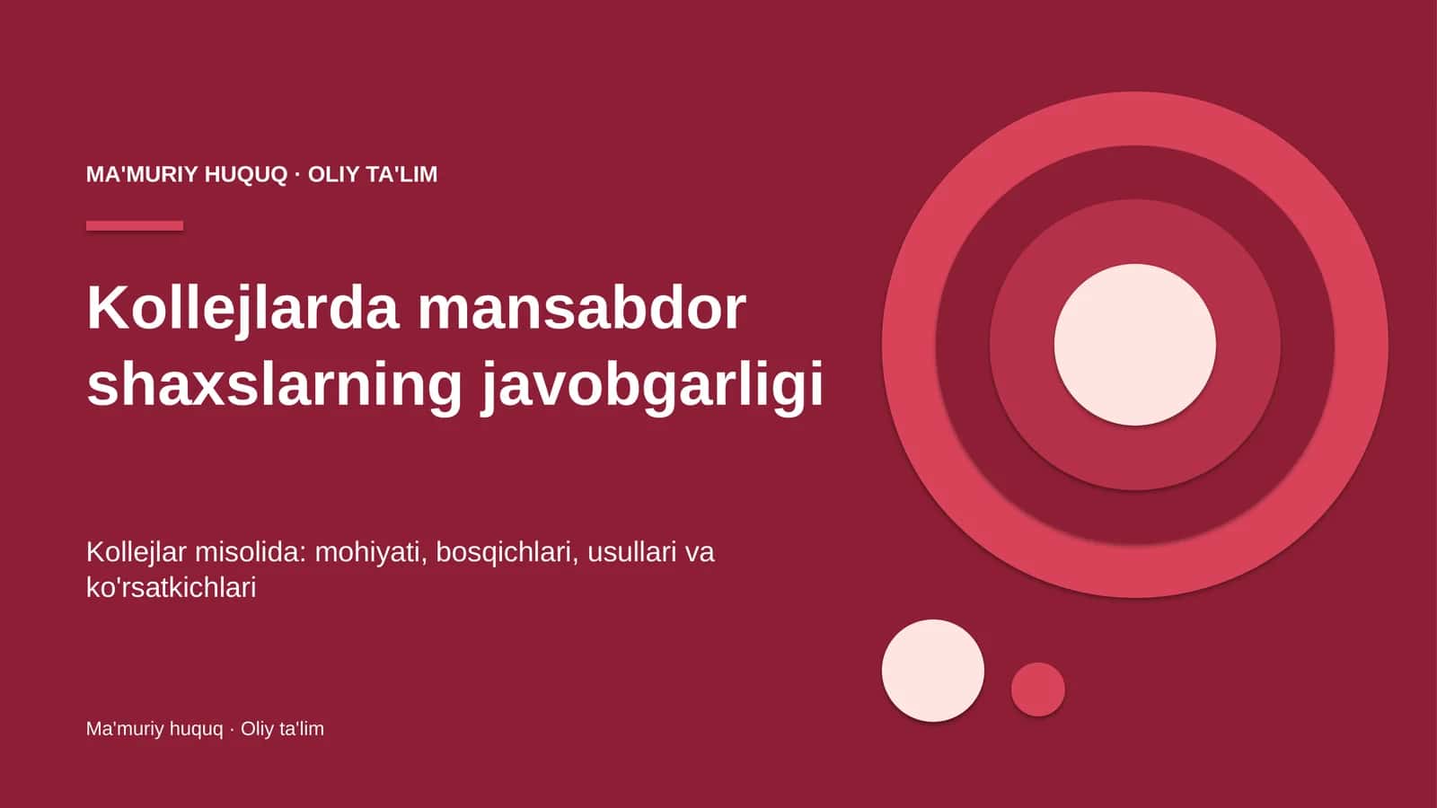 Kollejlarda mansabdor shaxslarning javobgarligi