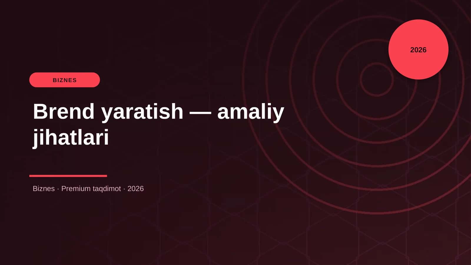 Brend yaratish — amaliy jihatlari