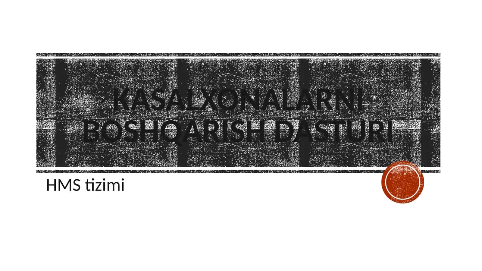 Kasalxonalarni boshqarish dasturi