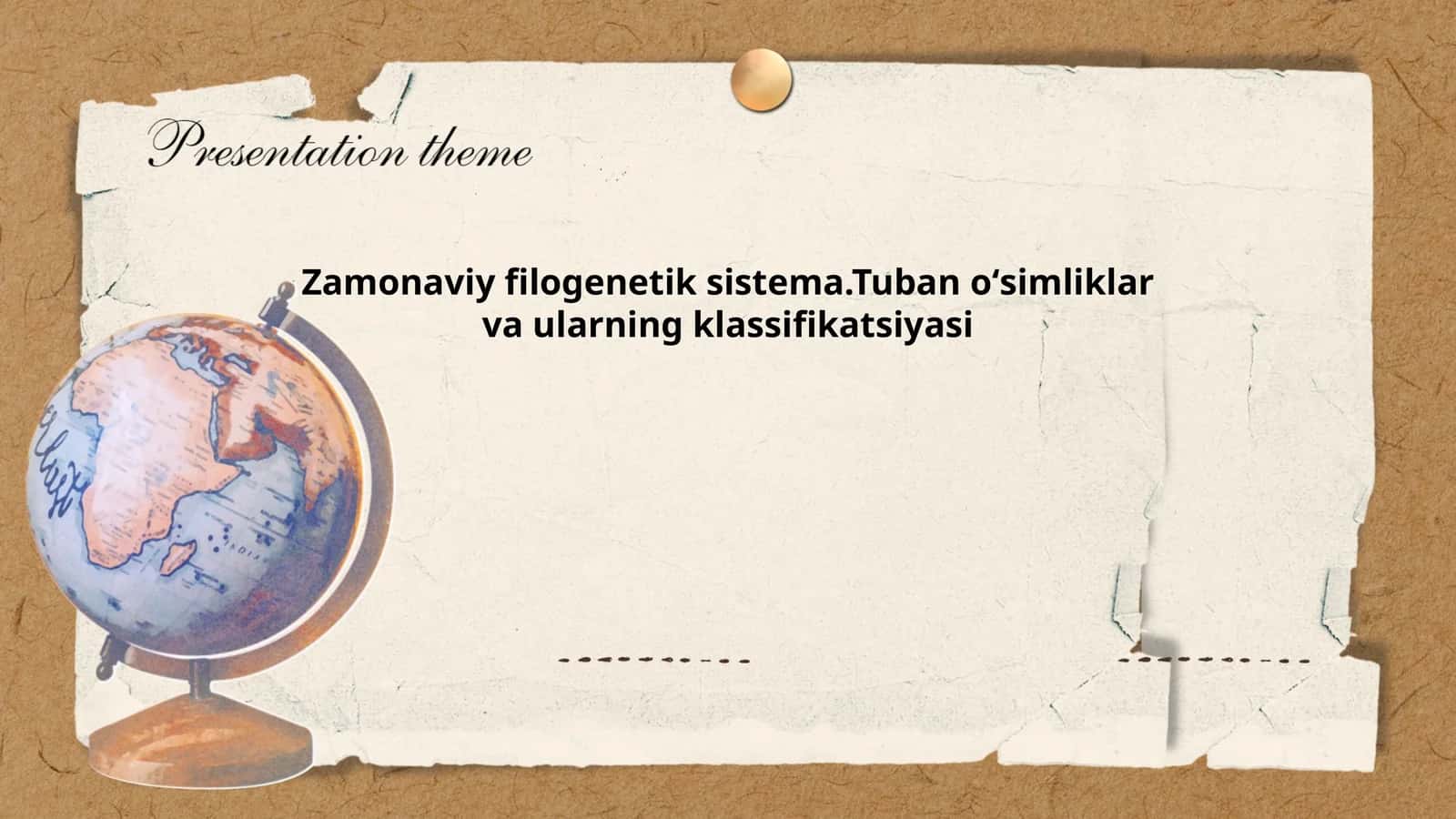 Zamonaviy filogenetik sistema.Tuban oʻsimliklar va ularning klassifikatsiyasi