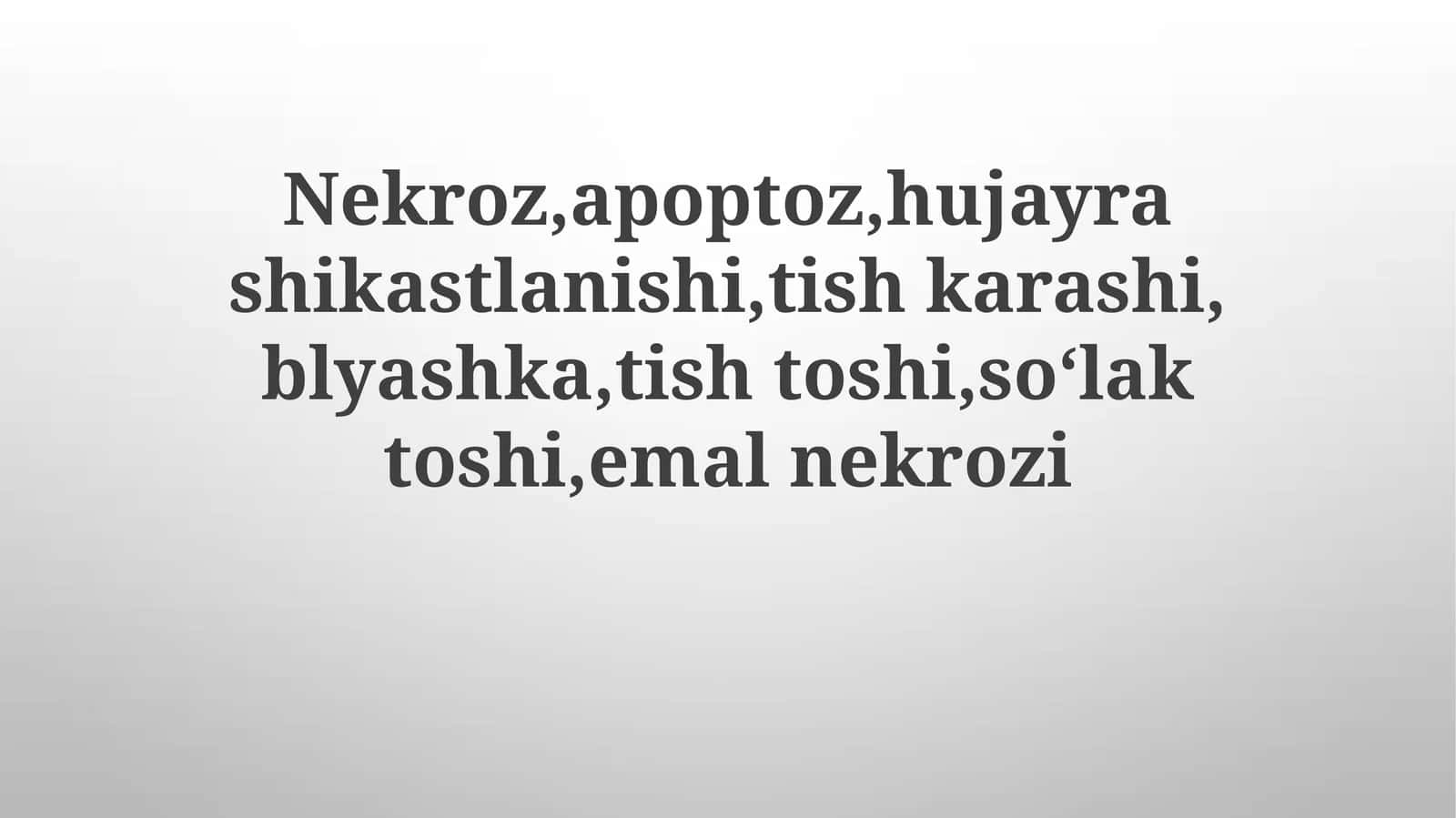 Nekroz va Apoptoz: Asosiy Tushunchalar va Mexanizmlar