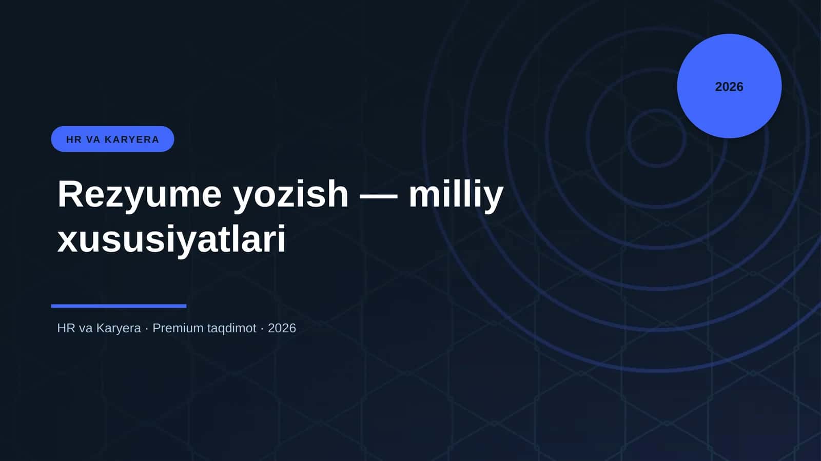 Rezyume yozish — milliy xususiyatlari
