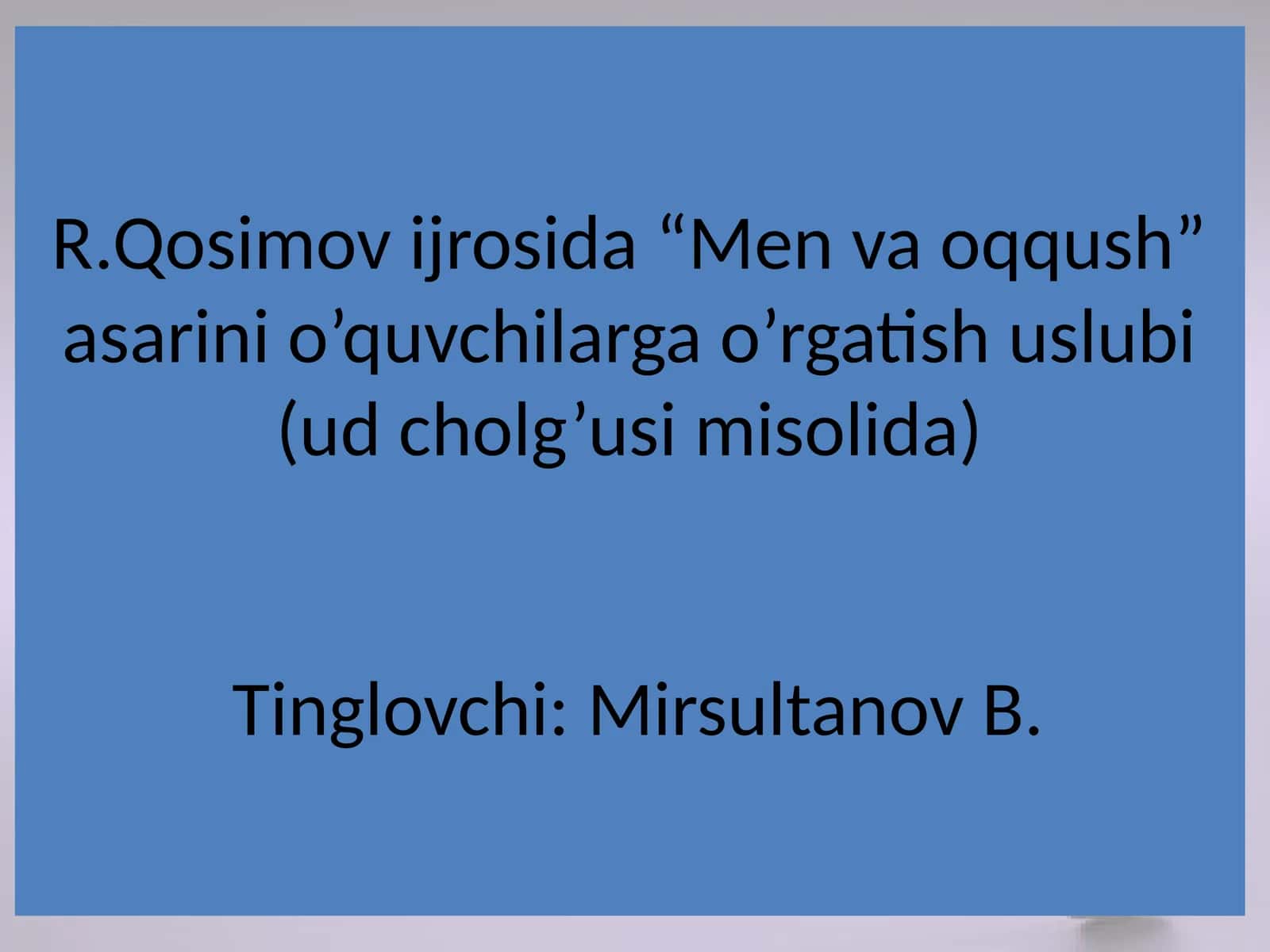 Men va oqqush