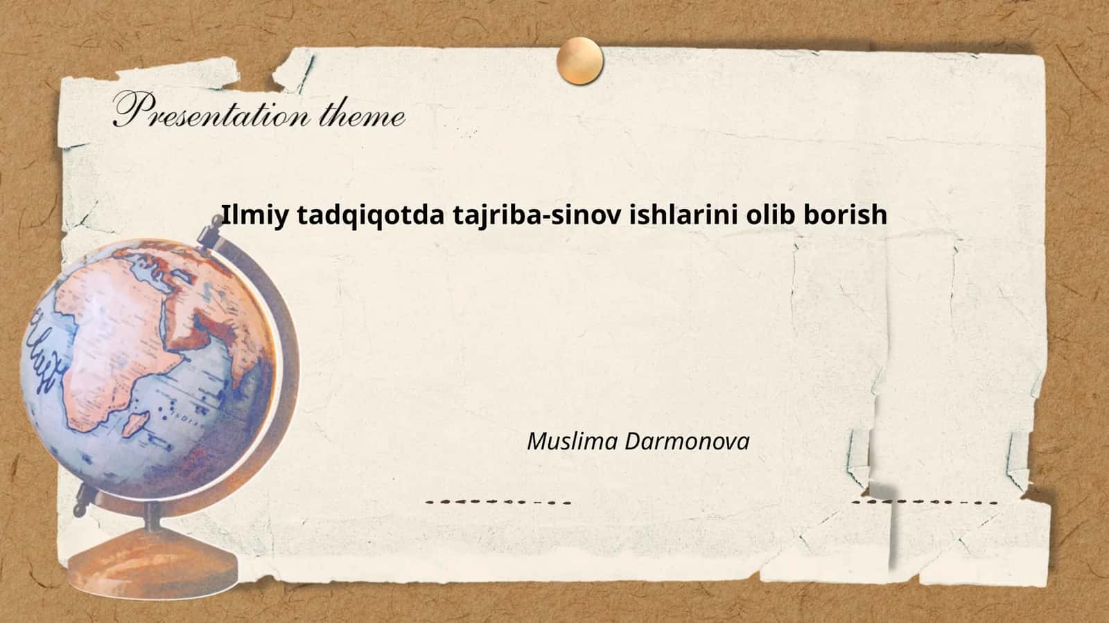 Ilmiy tadqiqotda tajriba-sinov ishlarini olib borish