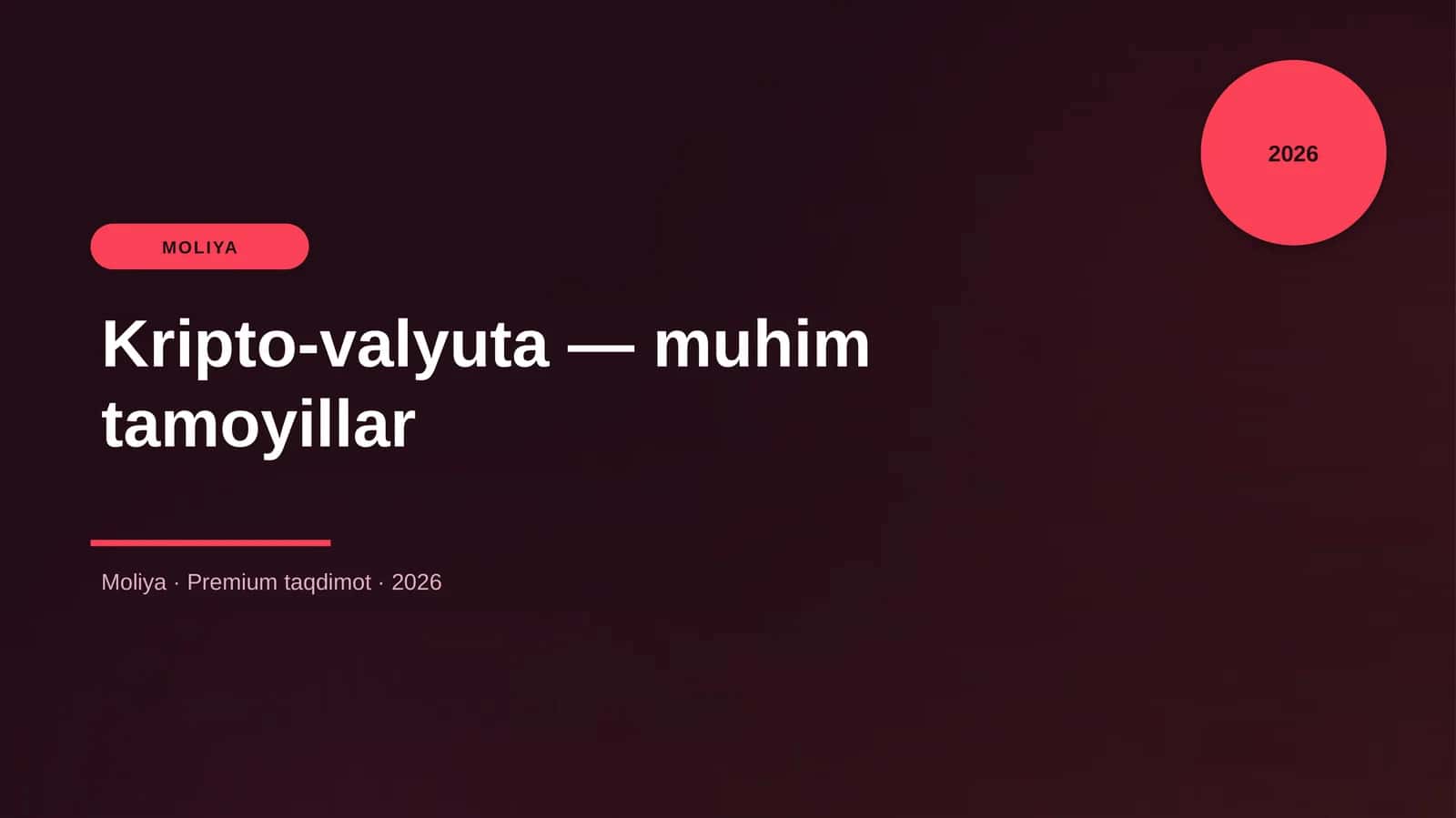 Kripto-valyuta — muhim tamoyillar