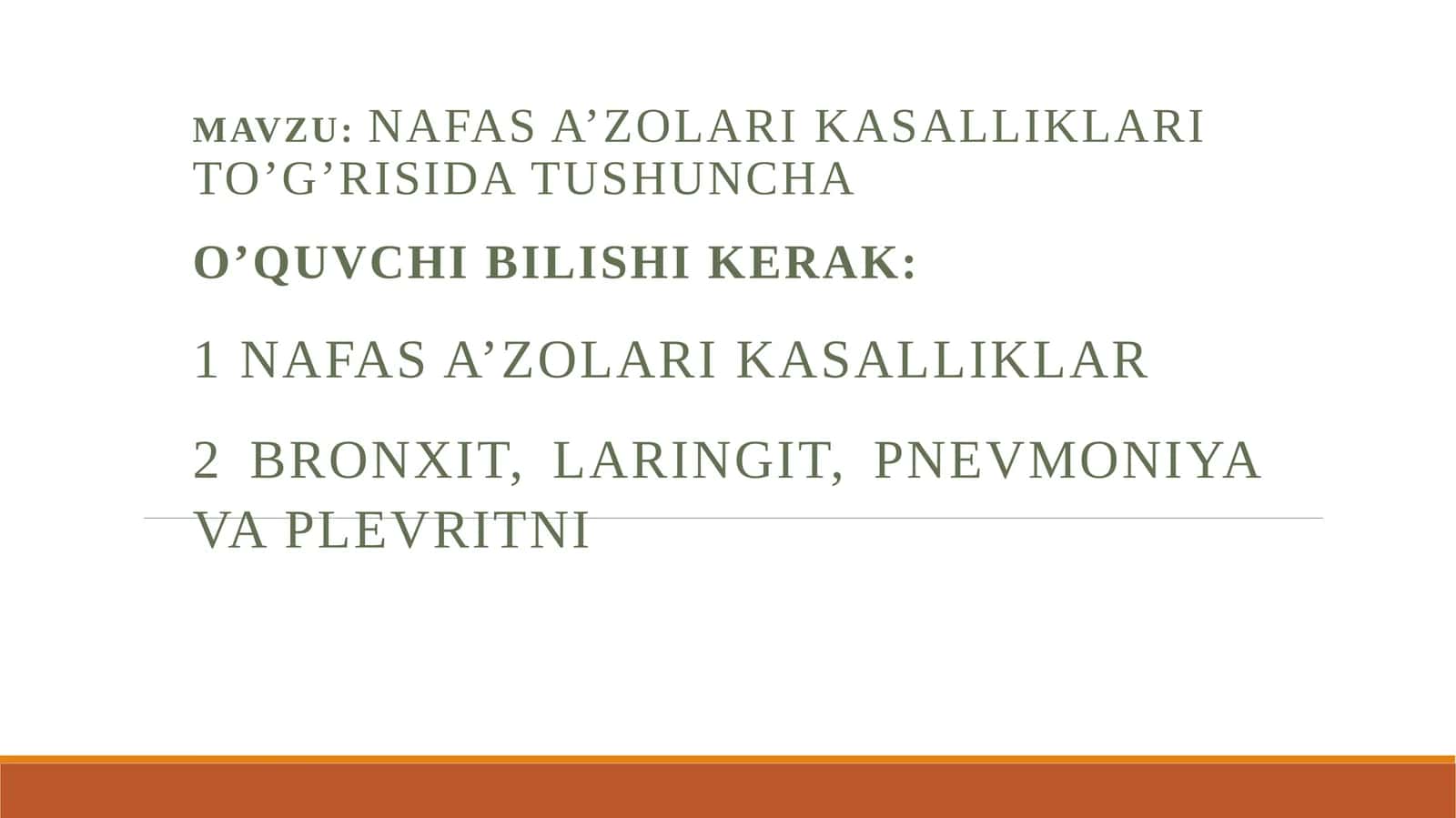 Bronxit va Pnevmoniya Davolash