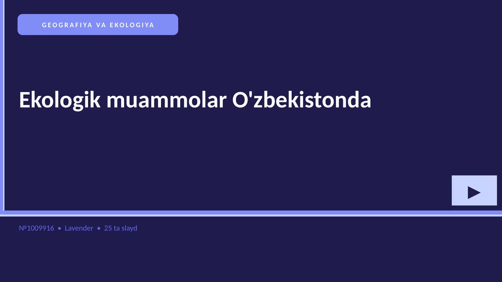 Ekologik muammolar O'zbekistonda