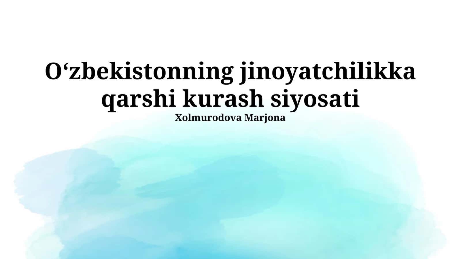Jinoyatchilikka qarshi kurash siyosati