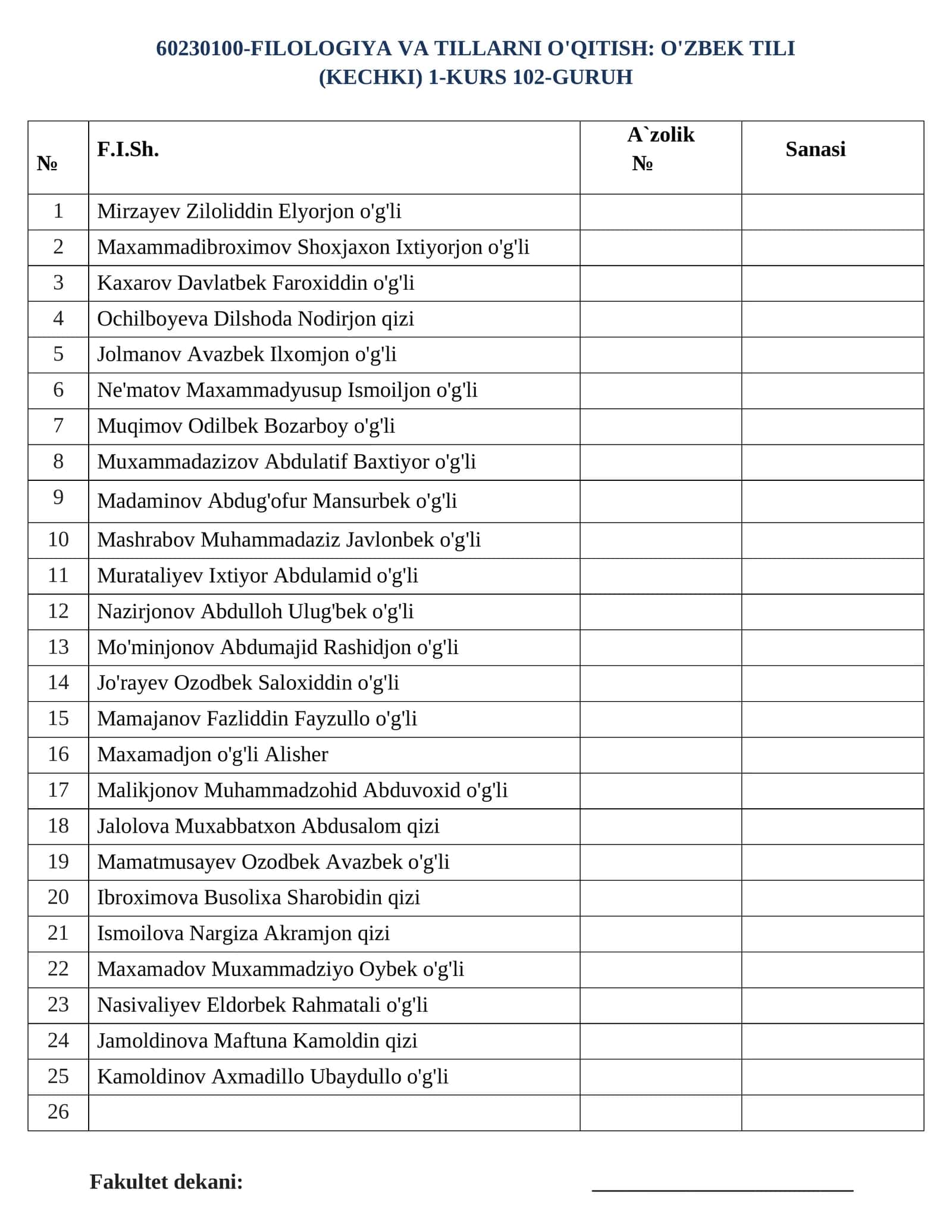FILOLOGIYA VA TILLARNI O'QITISH: O'ZBEK TILI