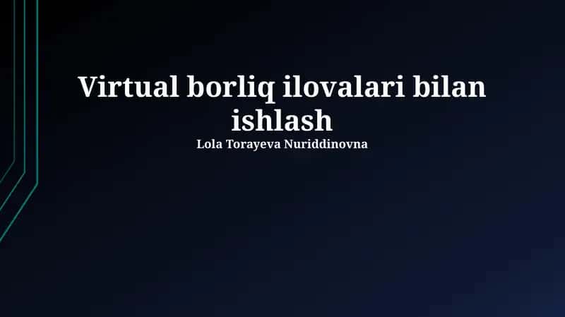 Virtual Borliq ilovalari