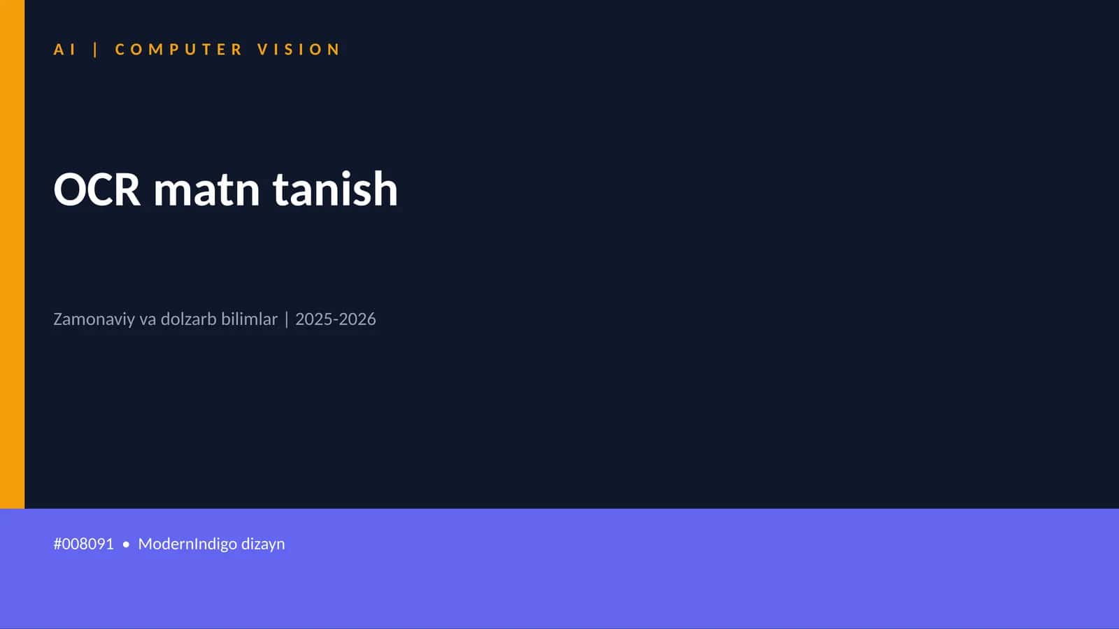 OCR matn tanish