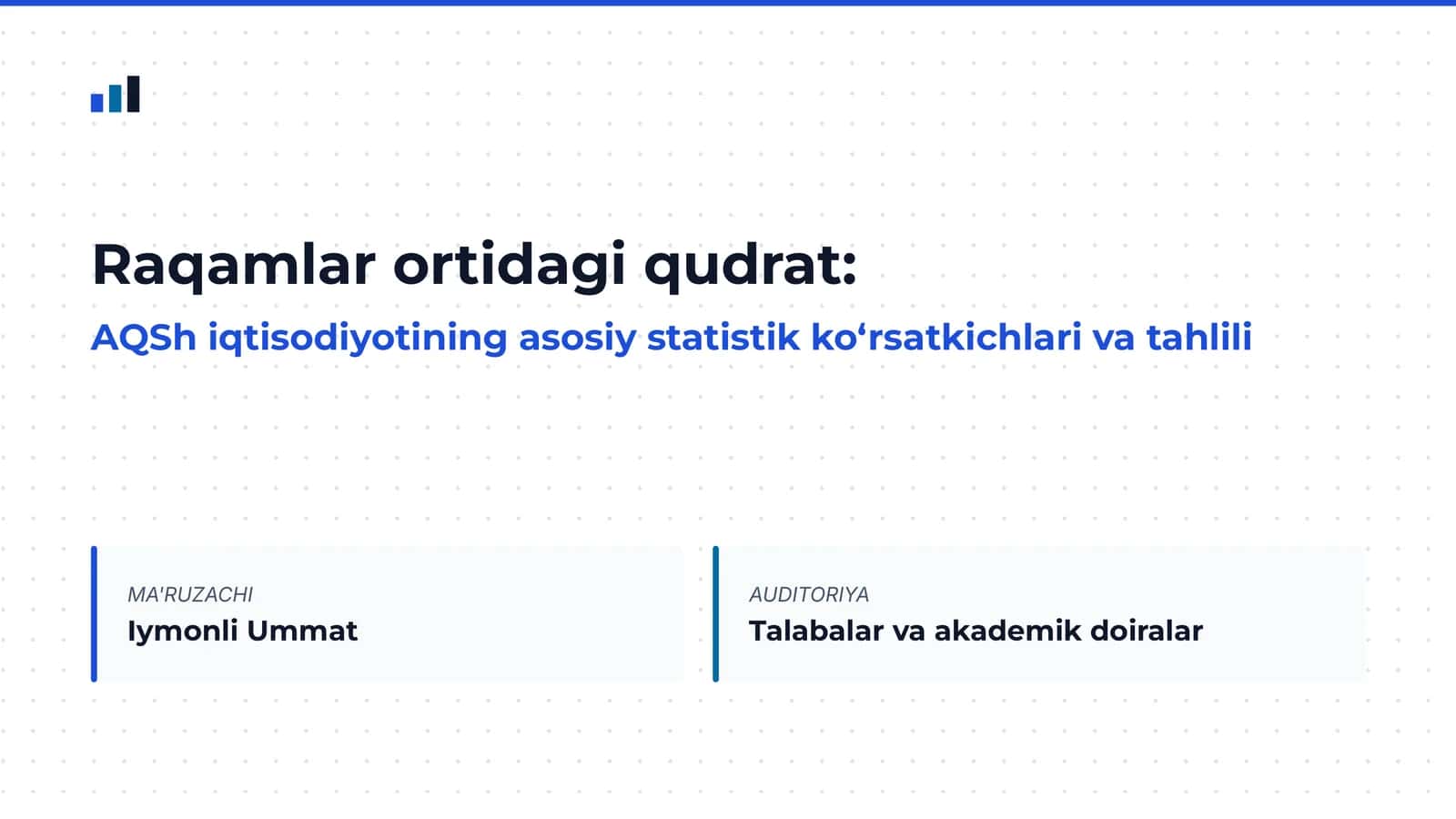 Raqamlar ortidagi qudrat: AQSh iqtisodiyotining asosiy statistik koʻrsatkichlari va tahlili