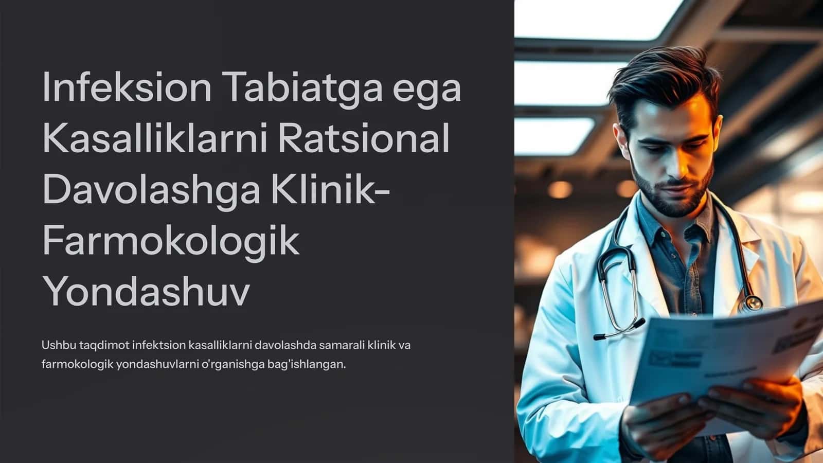 Infeksion Tabiatga ega Kasalliklarni Ratsional Davolashga Klinik-Farmokologik Yondashuv