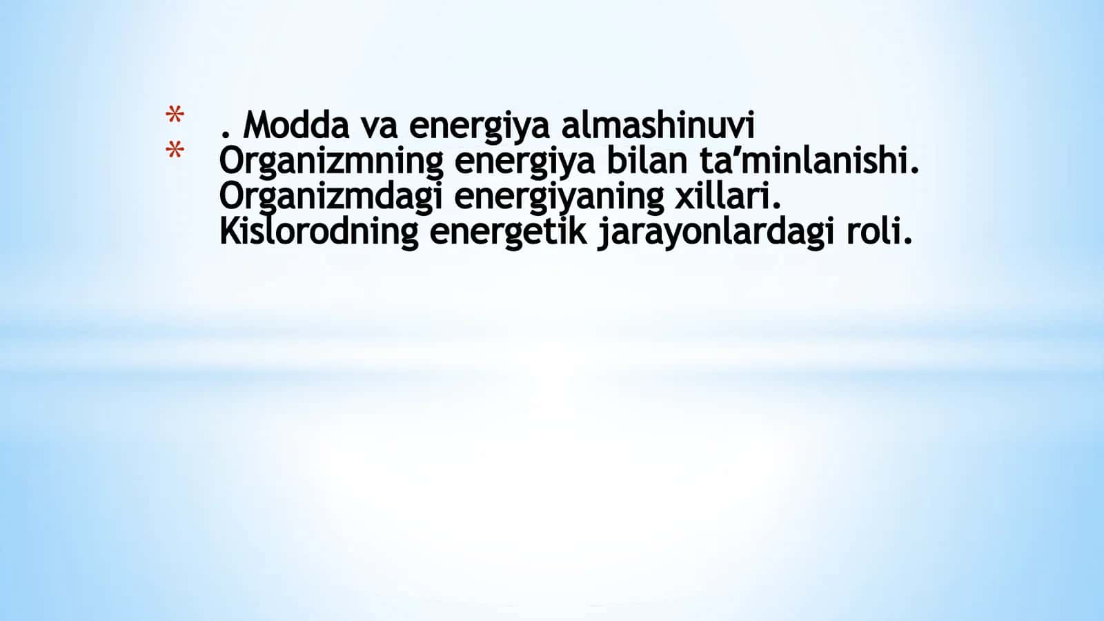 Modda va energiya almashinuvi