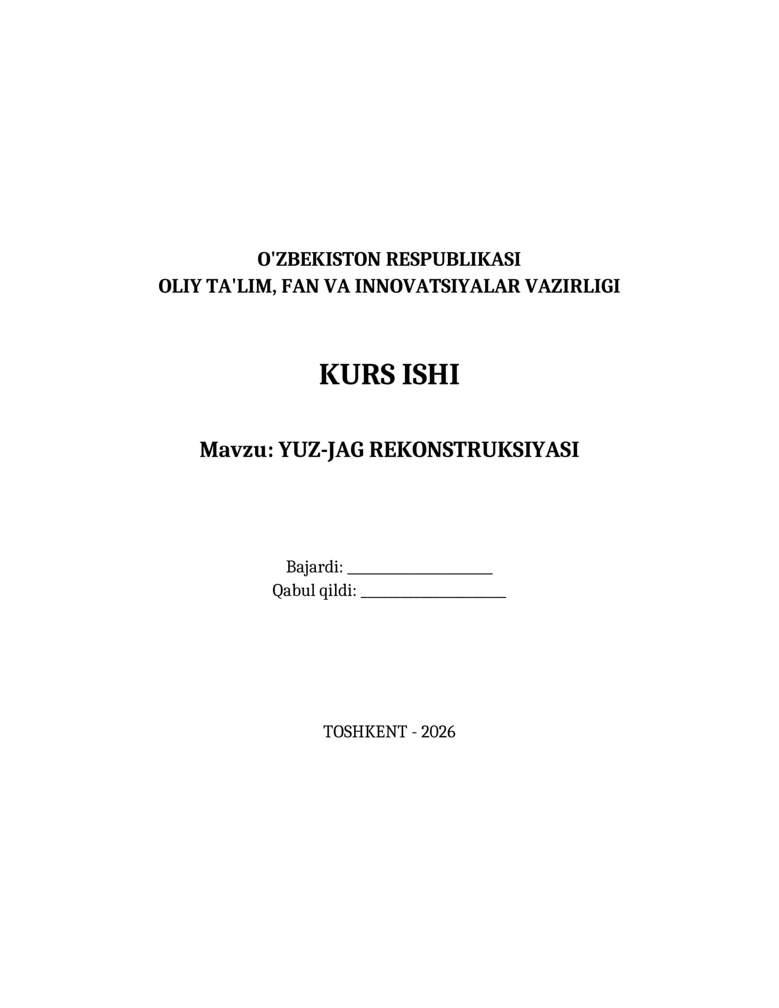 YUZ-JAG REKONSTRUKSIYASI