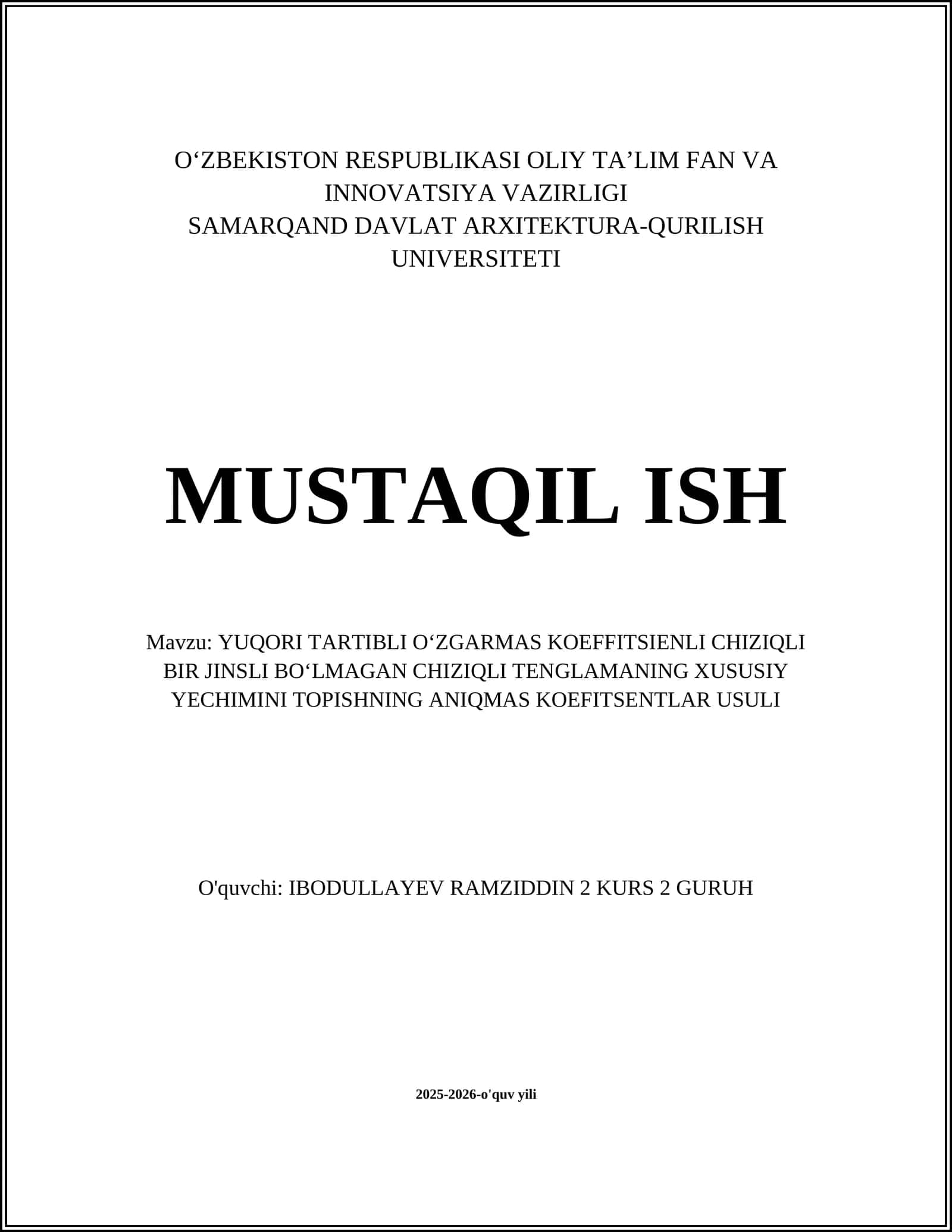 Metodning umumiy taʼrifi va asosiy gʻoyasi