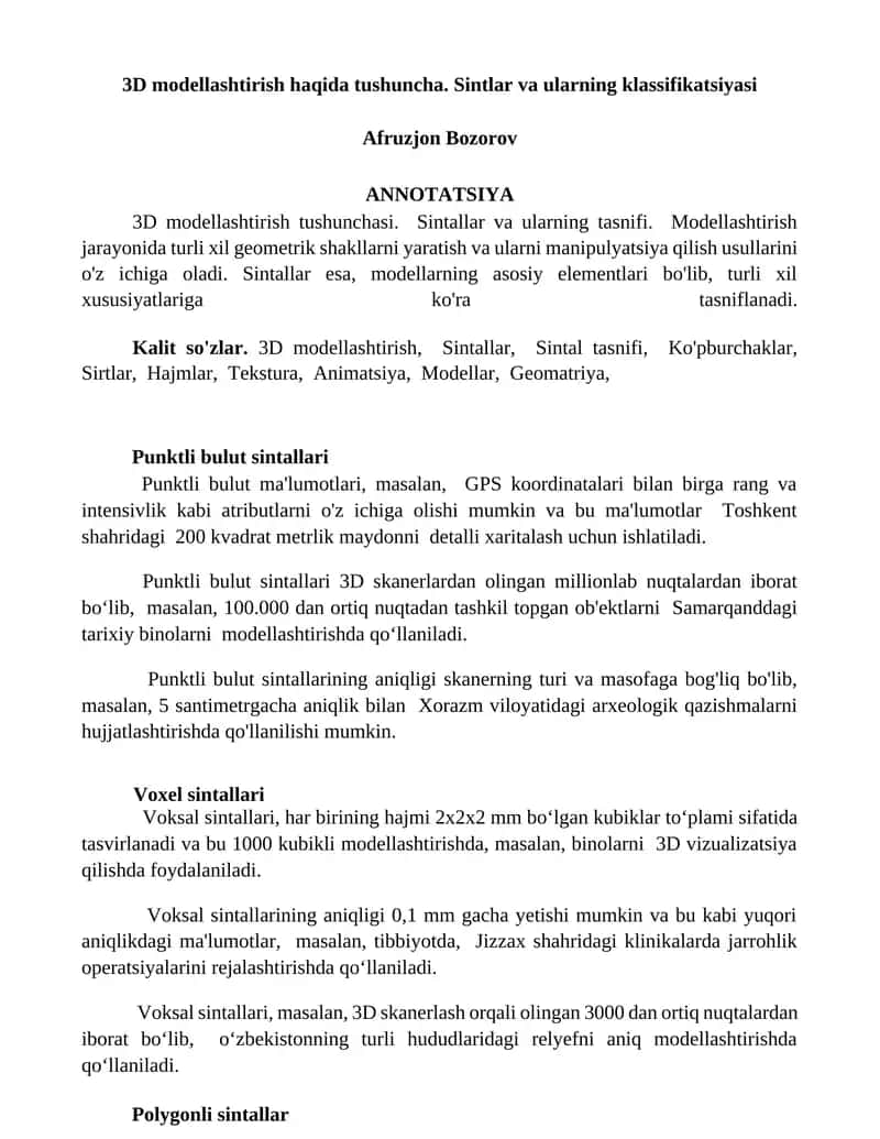 Punktli bulut sintallari