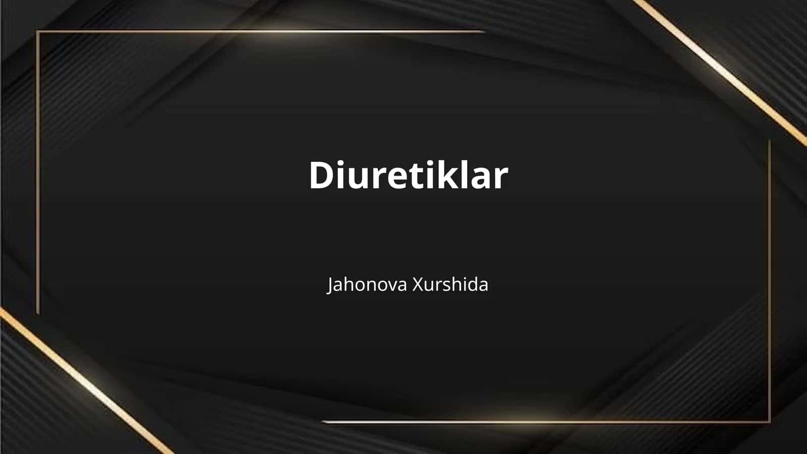 Diuretiklar