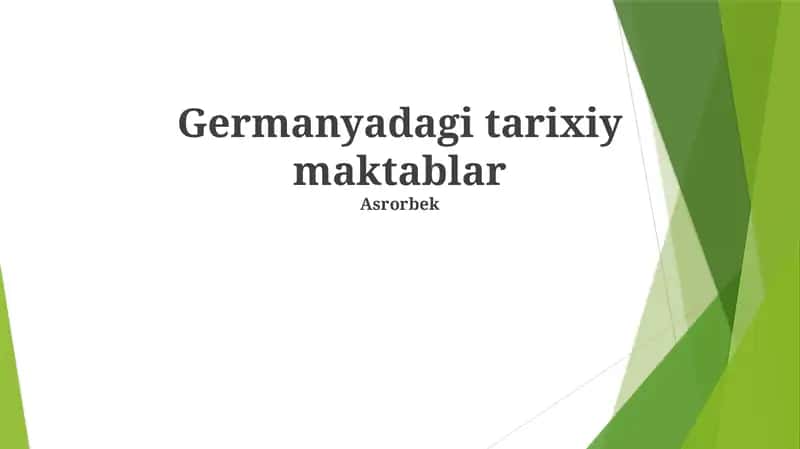 Germanyadagi tarixiy maktablar