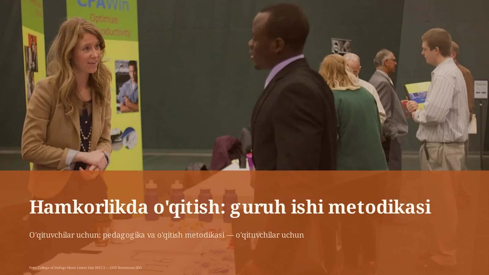 Hamkorlikda o'qitish: guruh ishi metodikasi