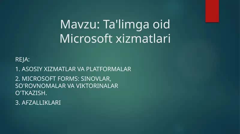 Microsoft xizmatlari