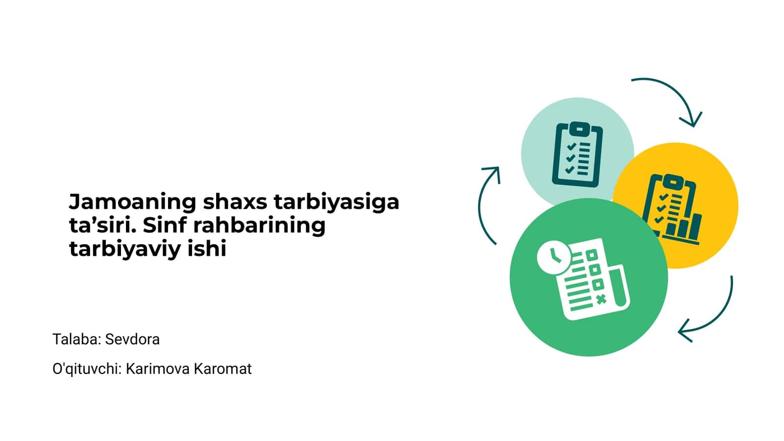 Jamoaning shaxs tarbiyasiga ta’siri