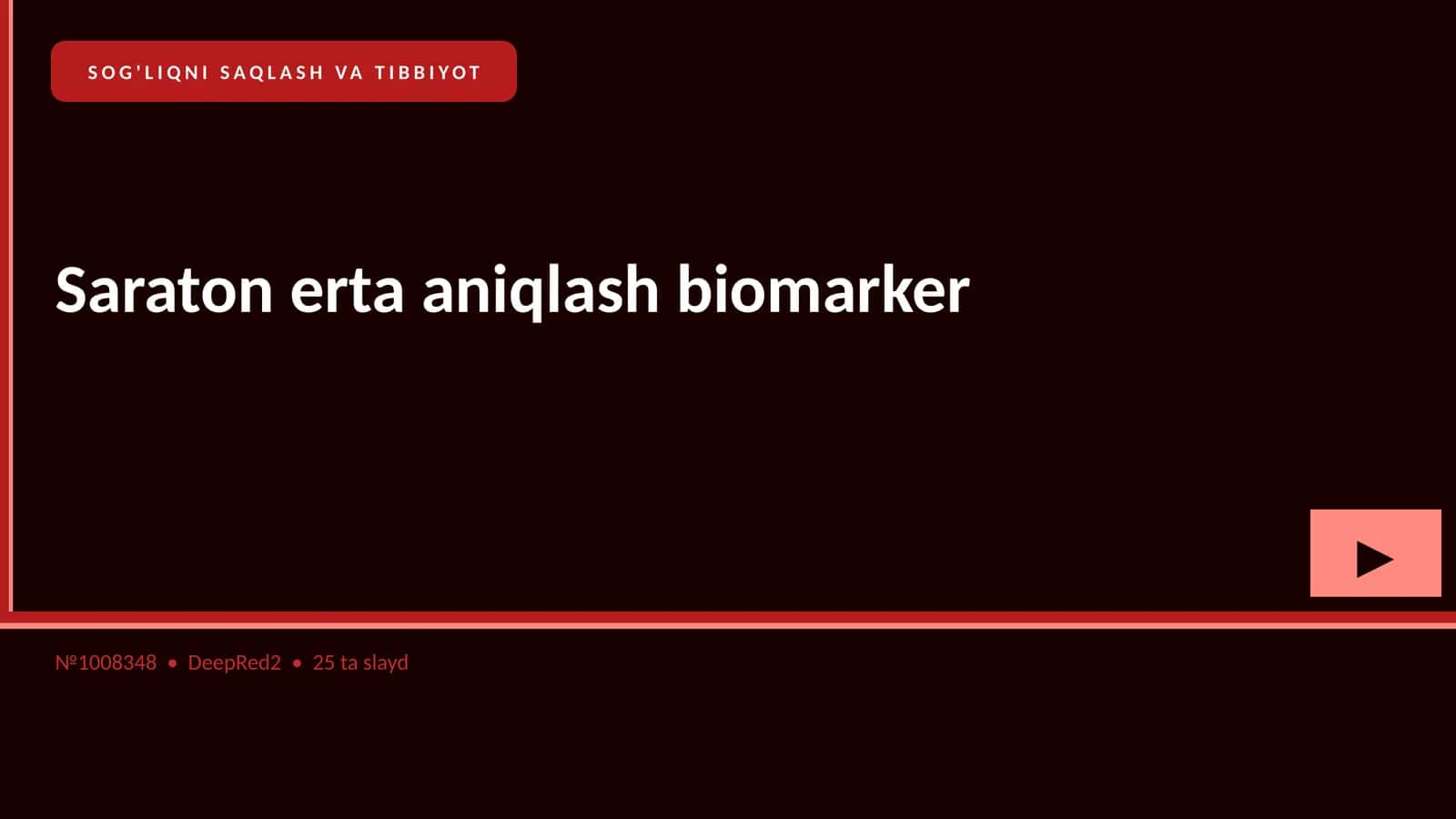 Saraton erta aniqlash biomarker