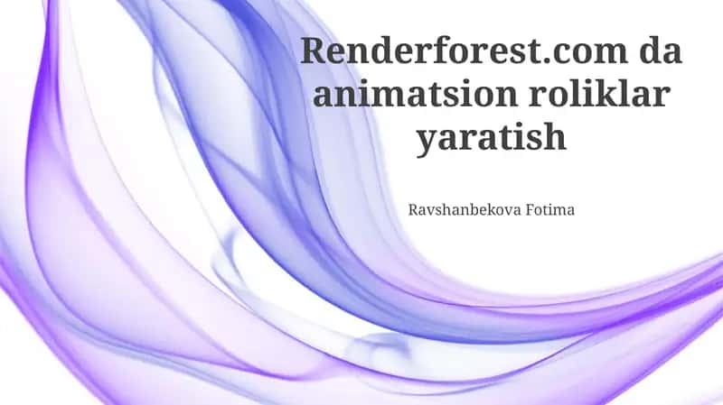 Renderforest.com’da animatsion videolar yaratish