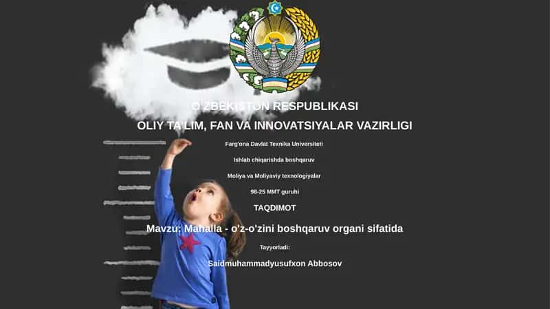 Mahalla - O'z-o'zini boshqaruv organi sifatida