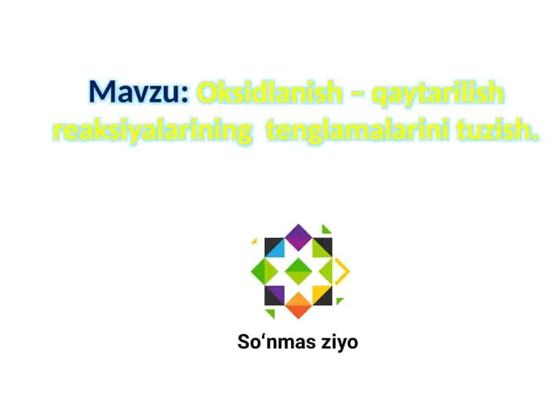Oksidlanish–qaytarilish reaksiyalari
