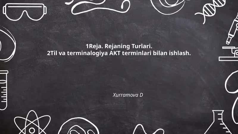 Rejaning Turlari