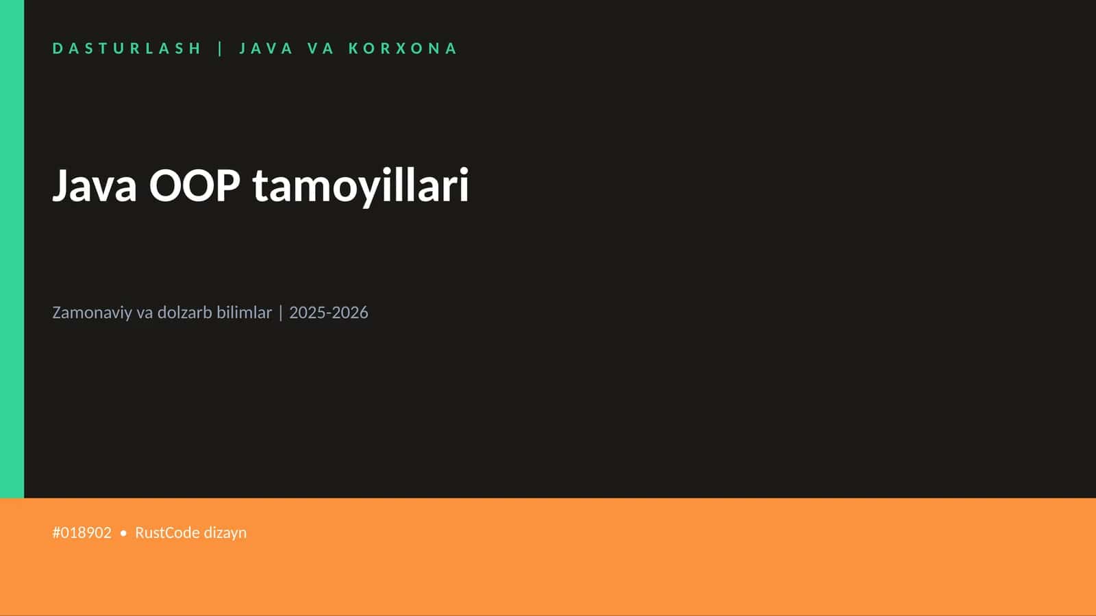 Java OOP tamoyillari