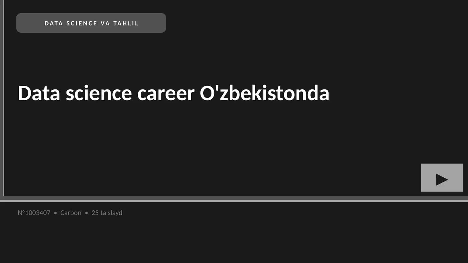Data science career O'zbekistonda