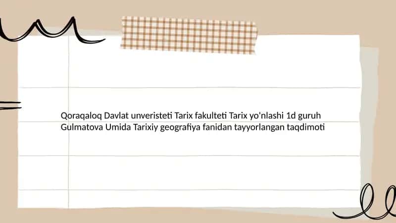 Tarixiy geografiyaning shakllanishi va taraqqiyoti