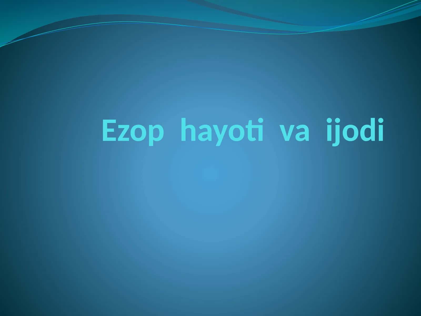 Savollar ustida ishlaymiz