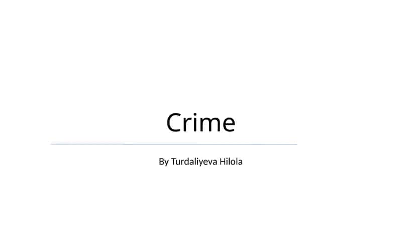 Crime