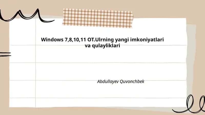 Windows 7,8,10,11 OT