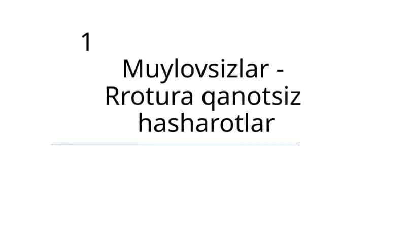 Muylovsizlar - Rrotura qanotsiz hasharotlar
