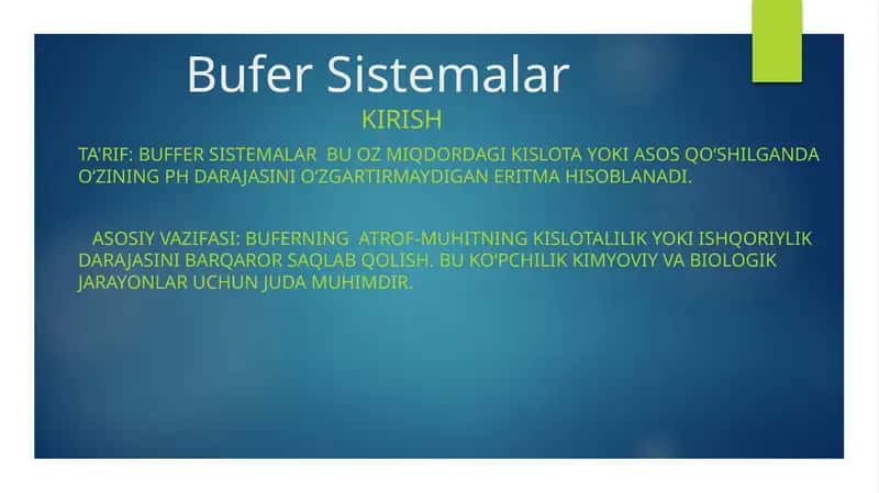 BuferSistemalar