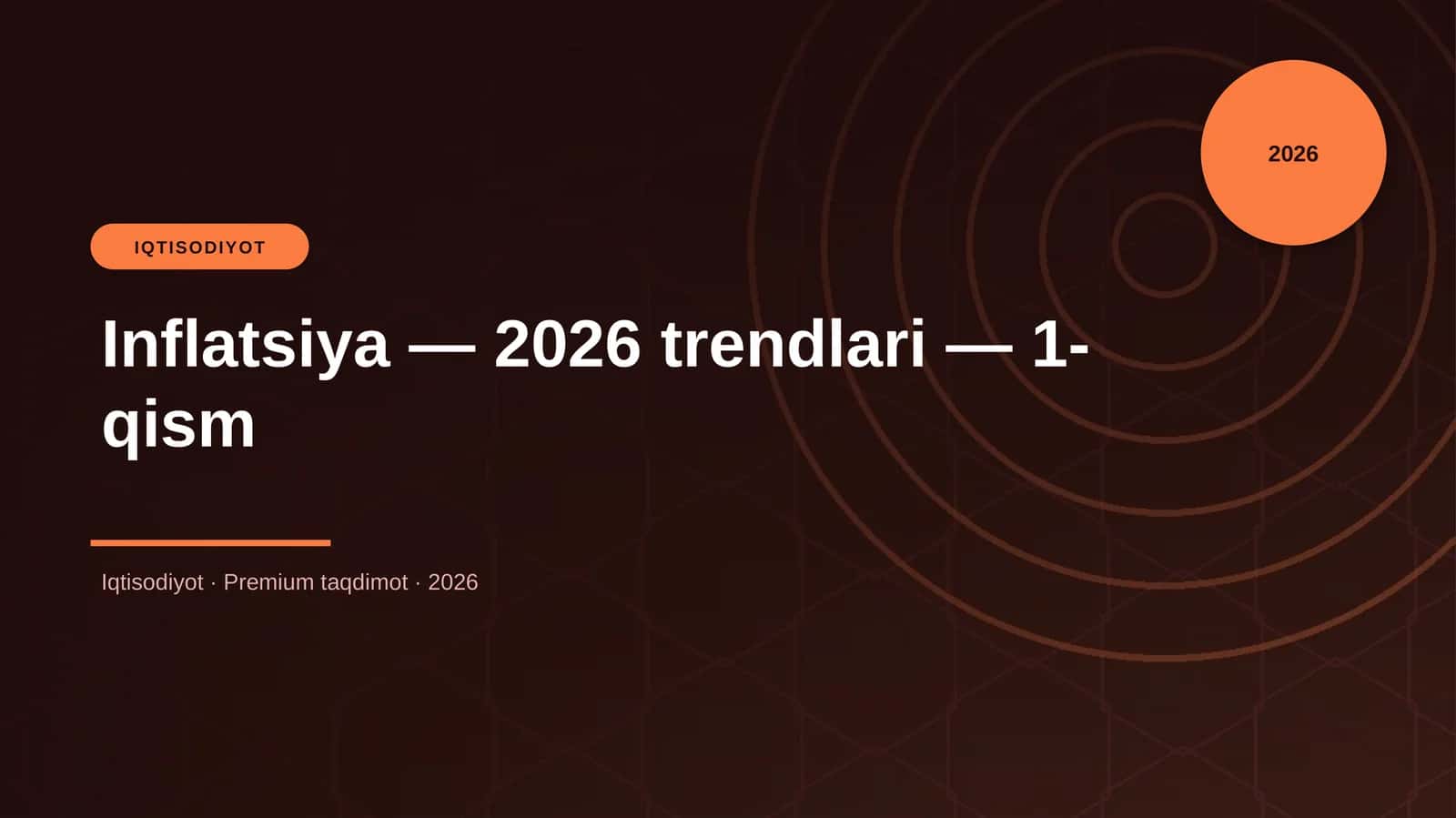 Inflatsiya — 2026 trendlari — 1-qism