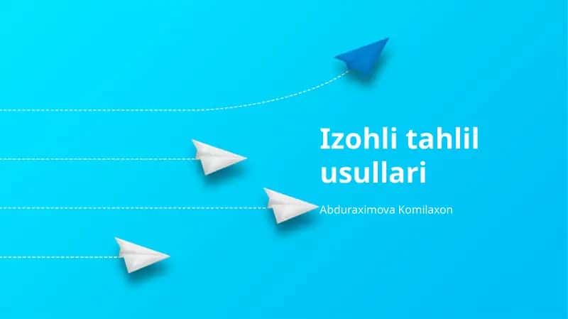 Izohli tahlil usullari