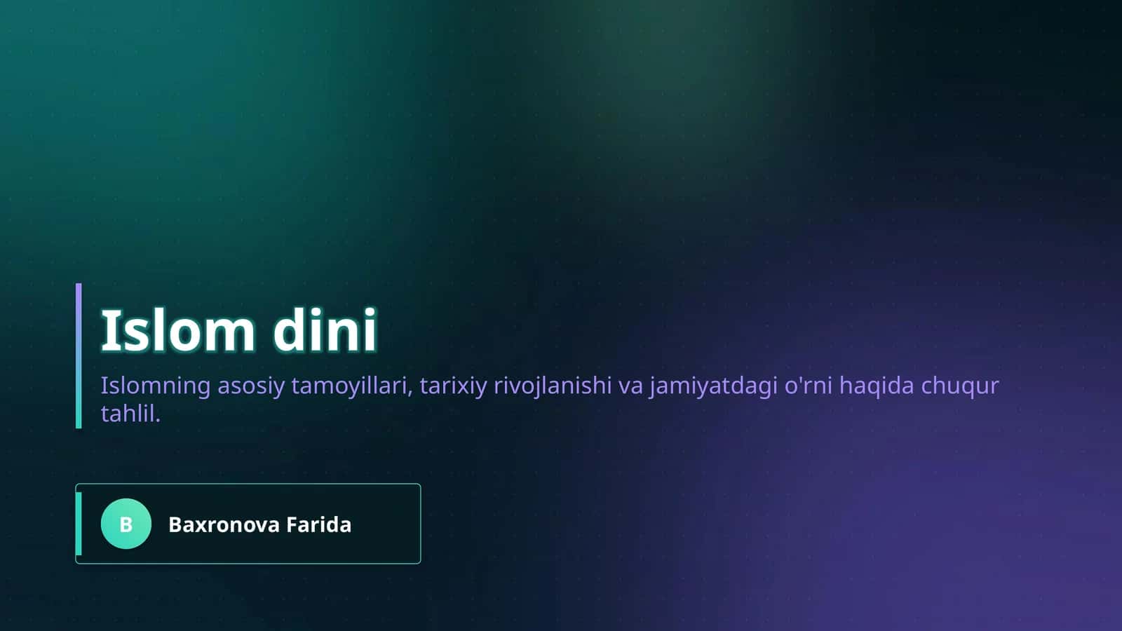 Islom dini