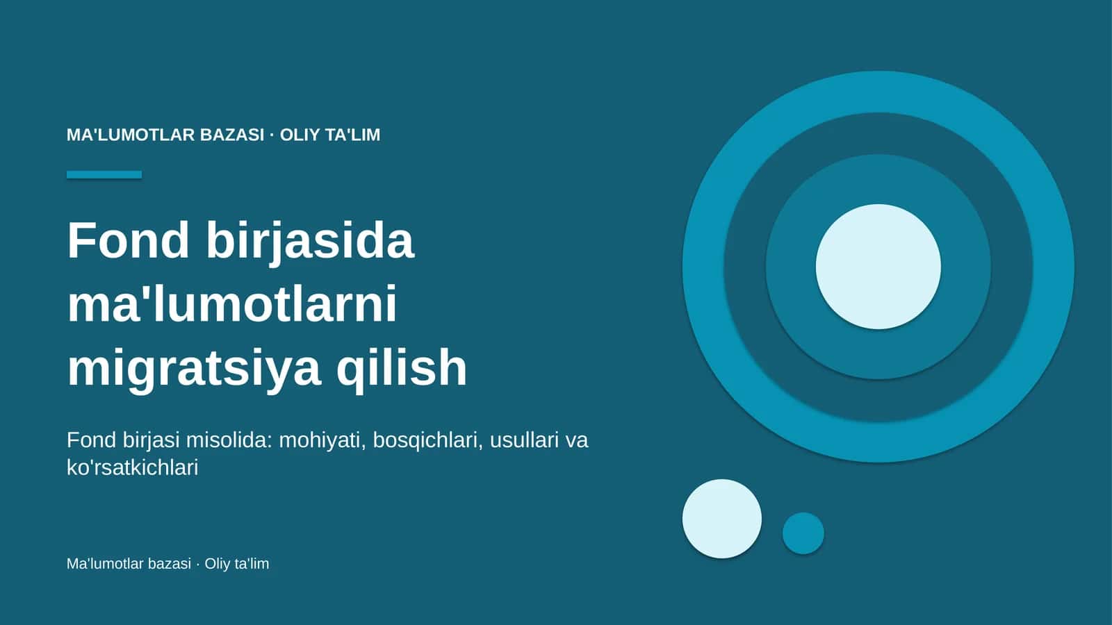 Fond birjasida ma'lumotlarni migratsiya qilish