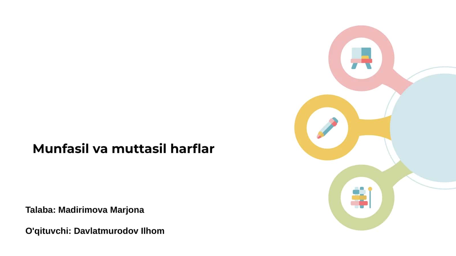 Munfasil va Muttasil Harflar